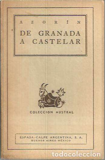 Libros: DE GRANADA A CASTELAR. - AZORIN. - Foto 1