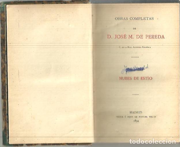 Libros: NUBES DE ESTIO. - PEREDA, Jos&eacute; Mar&iacute;a de. - Foto 1