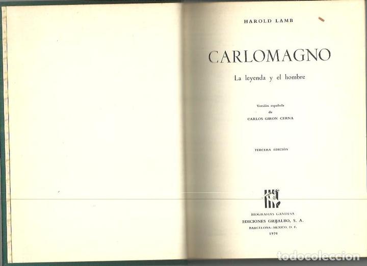 Libros: CARLOMAGNO. LA LEYENDA Y EL HOMBRE. - LAMB, Harold. - Foto 1