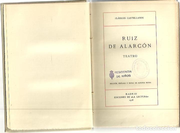 Libros: TEATRO. - RUIZ DE ALARCON, Juan. - Foto 1