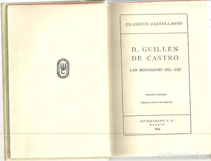 Libros: LAS MOCEDADES DEL CID. - CASTRO, Guill&eacute;n de. - Foto 1