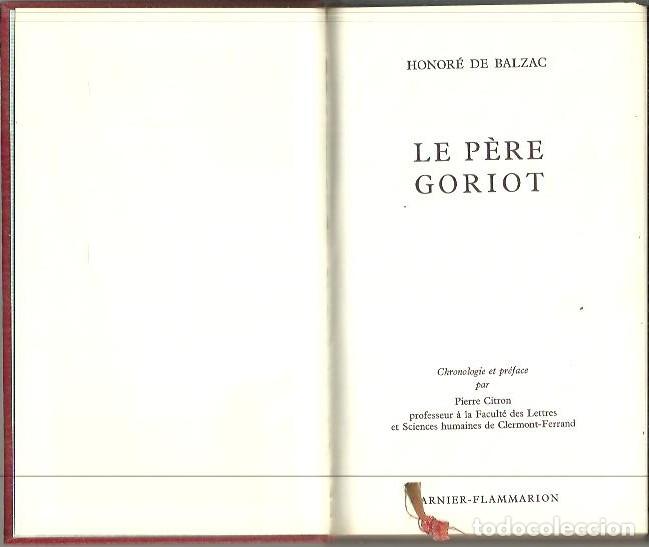 Libros: LE PERE GORIOT. - BALZAC, Honor&eacute; de. - Foto 1