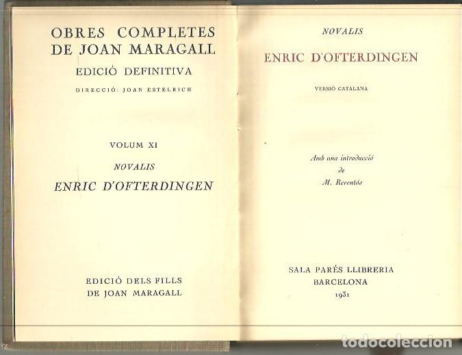 Libros: ENRIC DOFTERDINGEN. - MARAGALL, Joan. - Foto 1