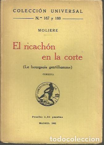 Libros: EL RICACHON EN LA CORTE. - MOLIERE. - Foto 1