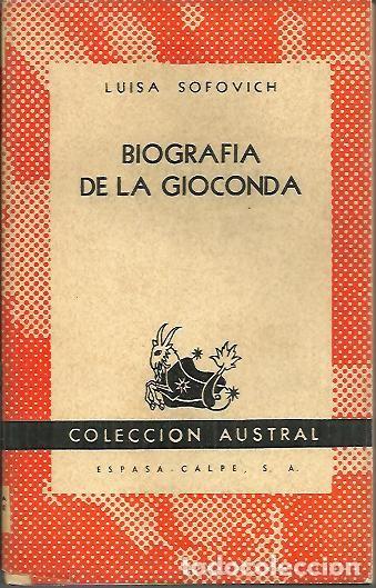Libros: BIOGRAFIA DE LA GIOCONDA. - SOFOVICH, Luisa. - Foto 1