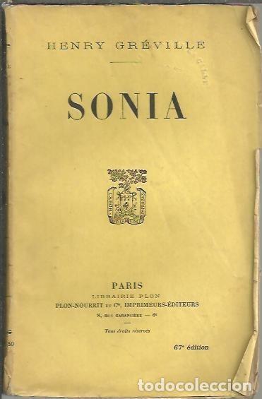 Libros: SONIA. - GREVILLE, Henry. - Foto 1
