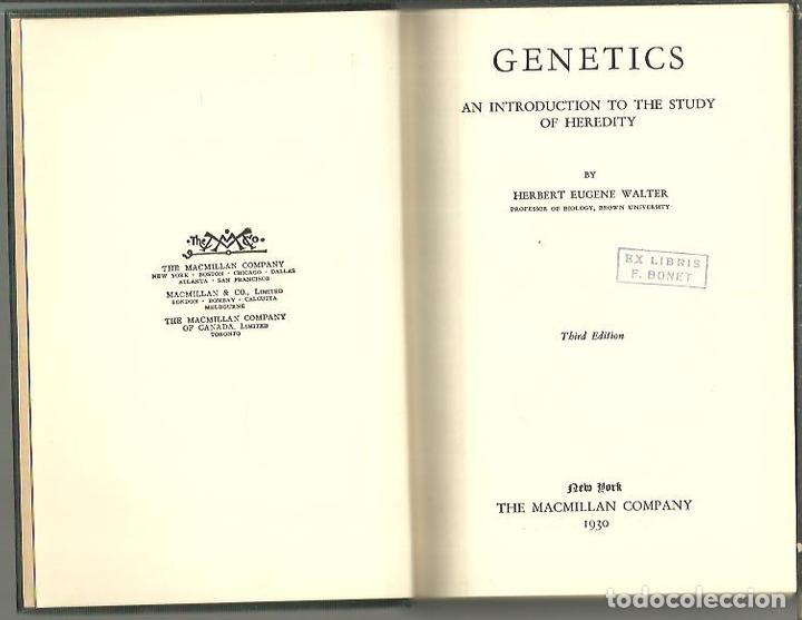 Libros: GENETICS. - WALTER, Herbert Walter. - Foto 1