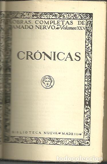 Libros: CRONICAS. - NERVO, Amado. - Foto 1
