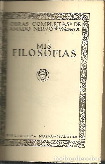 Libros: MIS FILOSOFIAS. - NERVO, Amado. - Foto 1