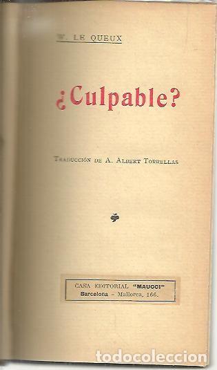 Libros: &iquest;CULPABLE?. - LE QUEUX, William. - Foto 1