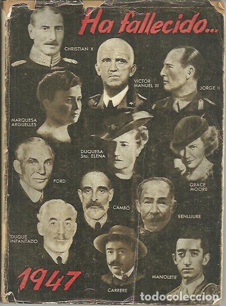 Libros: HA FALLECIDO... 1947. - ANONIMO. - Foto 1