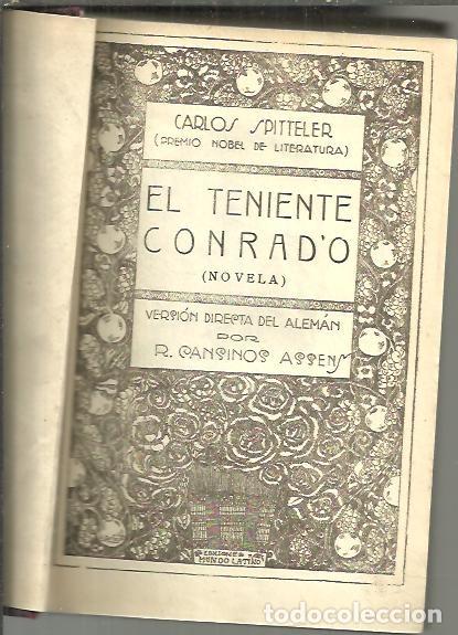 Libros: EL TENIENTE CONRADO. - SPITTELER, Carlos. - Foto 1