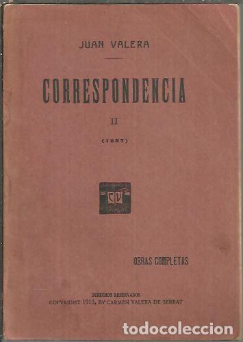 Libros: CORRESPONDENCIA. II. (1857). - VALERA, Juan. - Foto 1