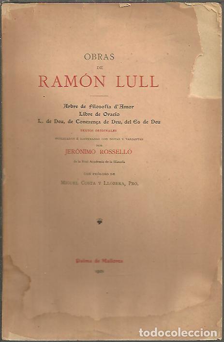 Libros: OBRAS. - LLULL, Ram&oacute;n. - Foto 1