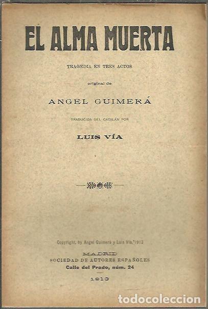 Libros: EL ALMA MUERTA. - GUIMERA, Angel. - Foto 1