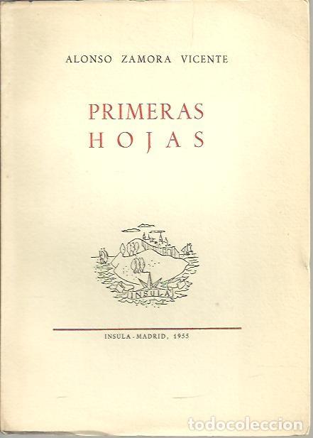 Libros: PRIMERAS HOJAS. - ZAMORA VICENTE, Alonso. - Foto 1