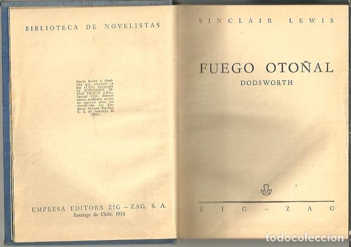 Libros: FUEGO OTO&Ntilde;AL. - LEWIS, Sinclair. - Foto 1