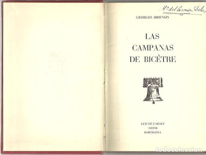 Libros: LAS CAMPANAS DE BICETRE. - SIMENON, Georges. - Foto 1