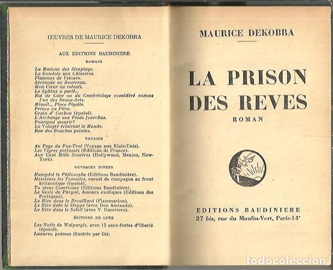 Libros: LA PRISON DES REVES. - DEKOBRA, Maurice. - Foto 1