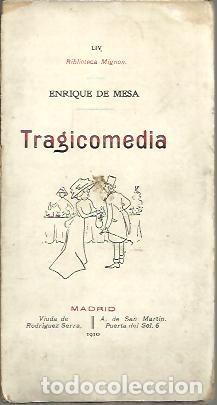 Libros: TRAGICOMEDIA. - MESA, Enrique de. - Foto 1
