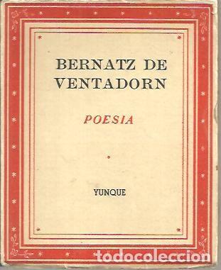 Libros: POESIA. - VENTADORN, Bernatz de. - Foto 1