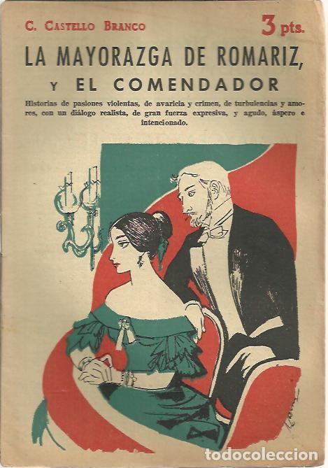 Libros: LA MAYORAZGA DE ROMARIZ, Y EL COMENDADOR. - CASTELLO BRANCO, Camilo. - Foto 1