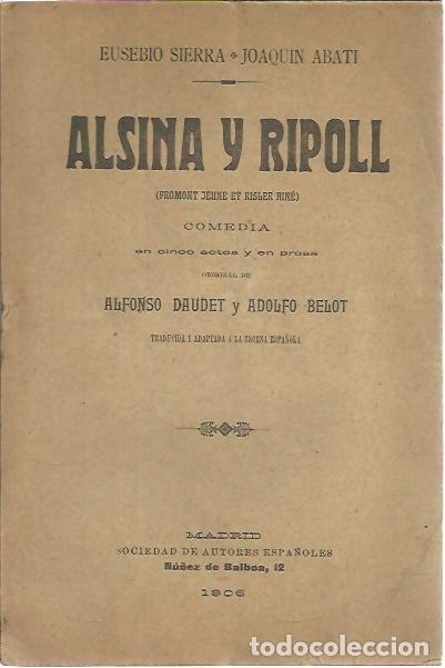 Libros: ALSINA Y RIPOLL. - DAUDET, Alfonso. BELOT, Adolfo. - Foto 1