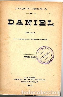 Libros: DANIEL. - DICENTA, Joaqu&iacute;n. - Foto 1