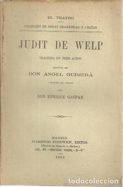 Libros: JUDIT DE WELP. - GUIMERA, Angel. - Foto 1
