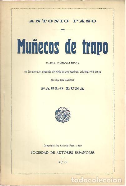Libros: MU&Ntilde;ECOS DE TRAPO. - PASO, Antonio. - Foto 1