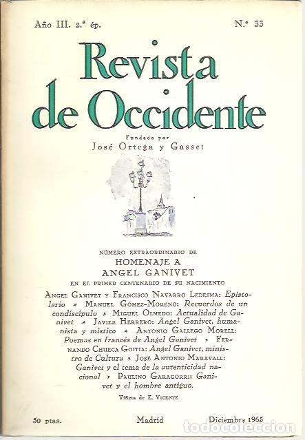 Libros: REVISTA DE OCCIDENTE. A&Ntilde;O III. NUM. 33. - REVISTA. - Foto 1