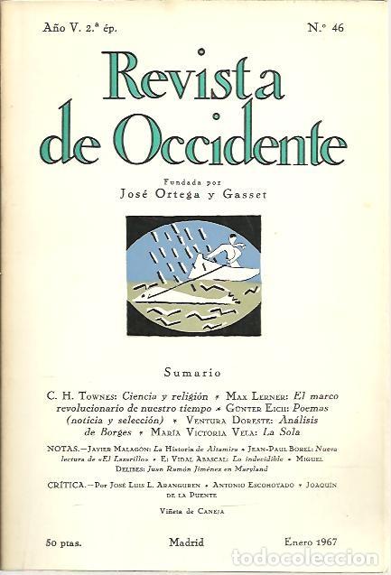Libros: REVISTA DE OCCIDENTE. A&Ntilde;O V. NUM. 46. - REVISTA. - Foto 1