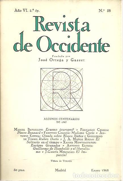 Libros: REVISTA DE OCCIDENTE. A&Ntilde;O VI. NUM. 58. - REVISTA. - Foto 1
