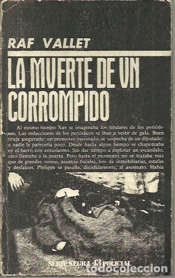 Libros: LA MUERTE DE UN CORROMPIDO. - VALLET, Raf. - Foto 1
