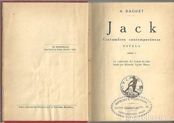 Libros: JACK. COSTUMBRES CONTEMPORANEAS. - DAUDET, A. - Foto 1