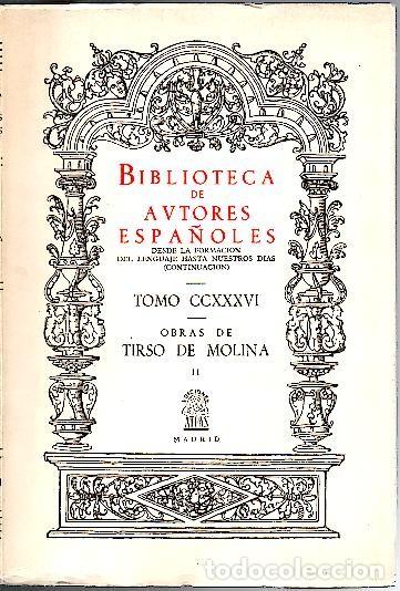 Libros: OBRAS DE TIRSO DE MOLINA. II. - MOLINA, Tirso de. - Foto 1