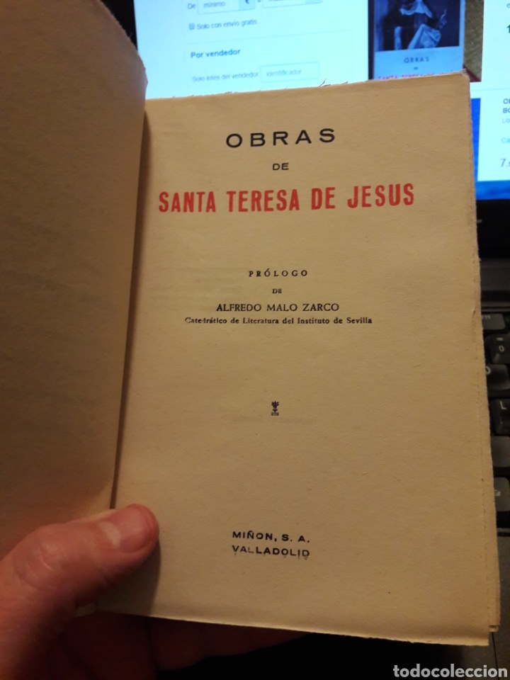 Libros: Obras de Santa Teresa de Jes&uacute;s. Ed Mi&ntilde;on - Foto 3
