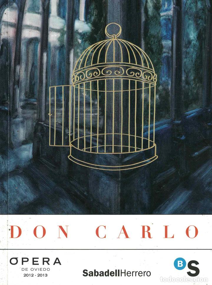 Libros: Don Carlo &laquo;&Oacute;pera de Oviedo, 2012-2013&raquo; - VV. AA. - Foto 1