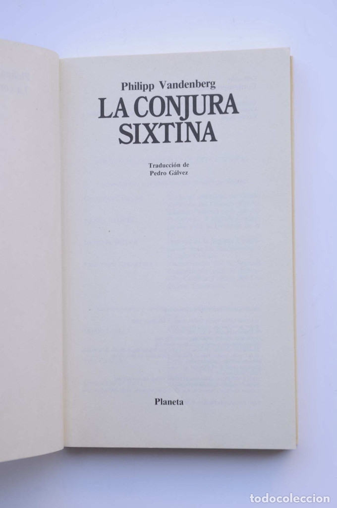 Libros: La conjura sixtina - VANDENBERG, Philipp - Foto 2