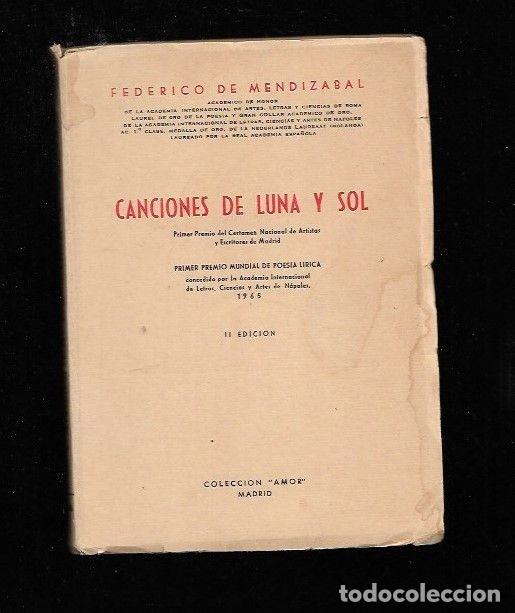 Libros: CANCIONES DE LUNA Y SOL - MENDIZABAL, FEDERICO DE - Foto 7