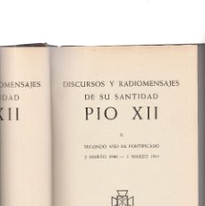 Libros: DISCURSOS Y RADIOMENSAJES DE SU SANTIDAD PIO XII-AÑO 1946. Lote 136366456