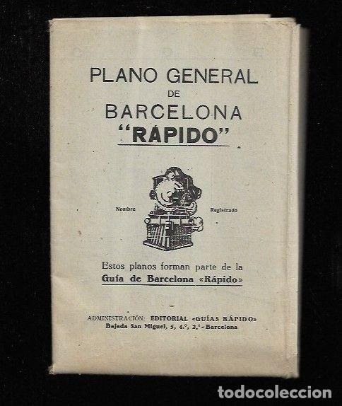 Libros: PLANO GENERAL DE BARCELONA RAPIDO - VARIOS - Foto 1