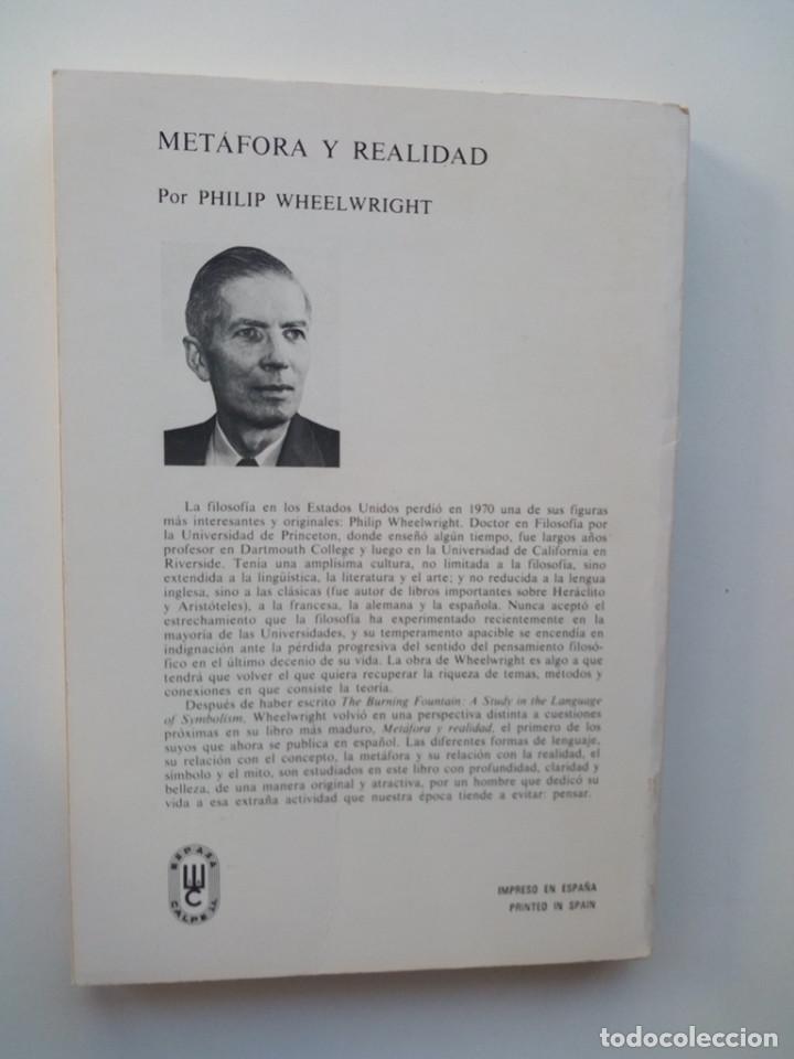 Libros: METAFORA Y REALIDAD - PHILIP WHEELWRIGHT - Foto 3