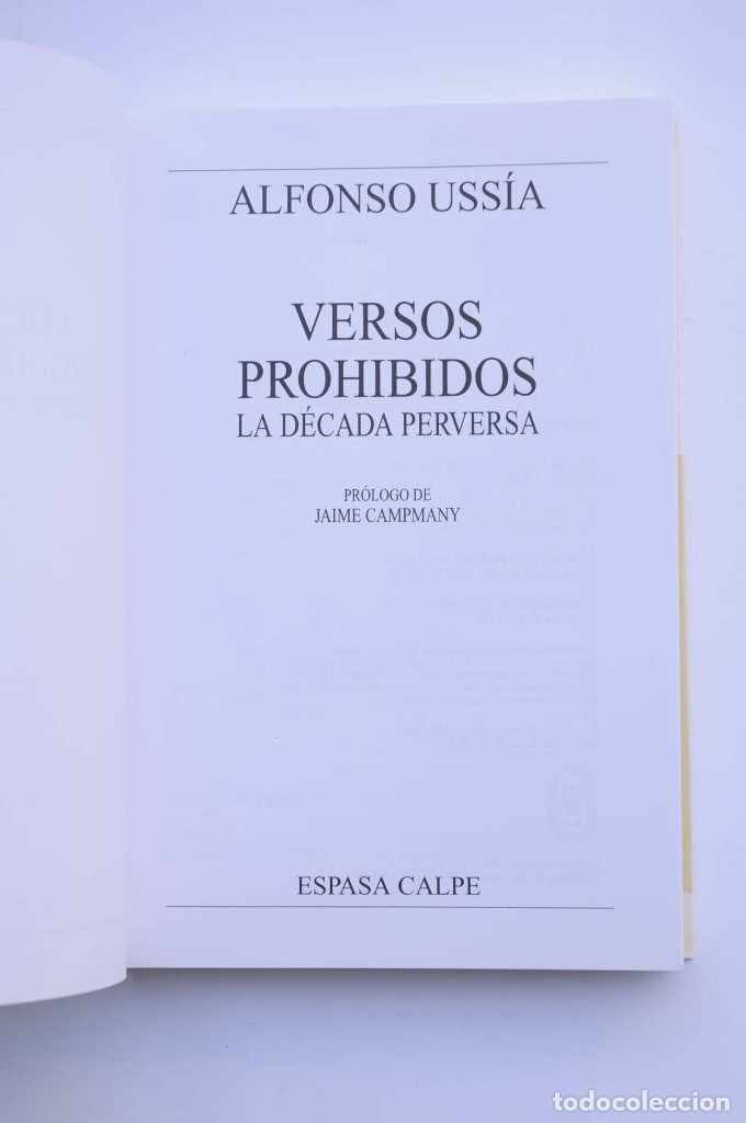 Libros: Versos prohibidos. La d&eacute;cada perversa - USS&Iacute;A, Alfonso - Foto 2