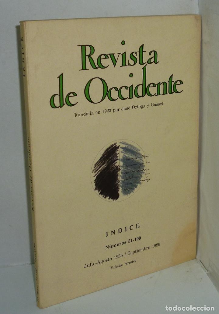 Libros: INDICE NUMEROS 51-100 (REVISTA DE OCCIDENTE) - Foto 1