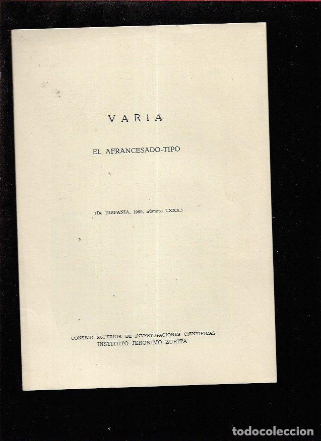 Libros: VARIA. EL AFRANCESADO TIPO - VARIOS - Foto 1