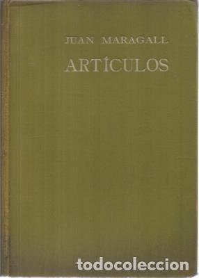 Libros: Articulos 1893-1903 - MARAGALL, JUAN - Foto 1