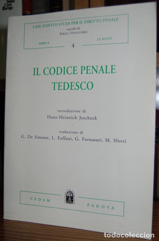 Libros: IL CODICE PENALE TEDESCO. Introduzione di Hans-Heinrich Jescheck - Foto 1