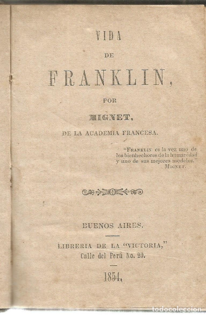 Libros: Vida de Franklin - MIGNET - Foto 2
