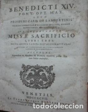 Libros: Benedicti XIV. Pont opt Max olim prosperi card de Lambertinis - BENEDICT, RUTH - Foto 2
